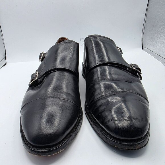 Allen Edmonds St. John's Double Monk Strap Mens Size 11.5 Black Dress Shoe - Picture 2 of 13